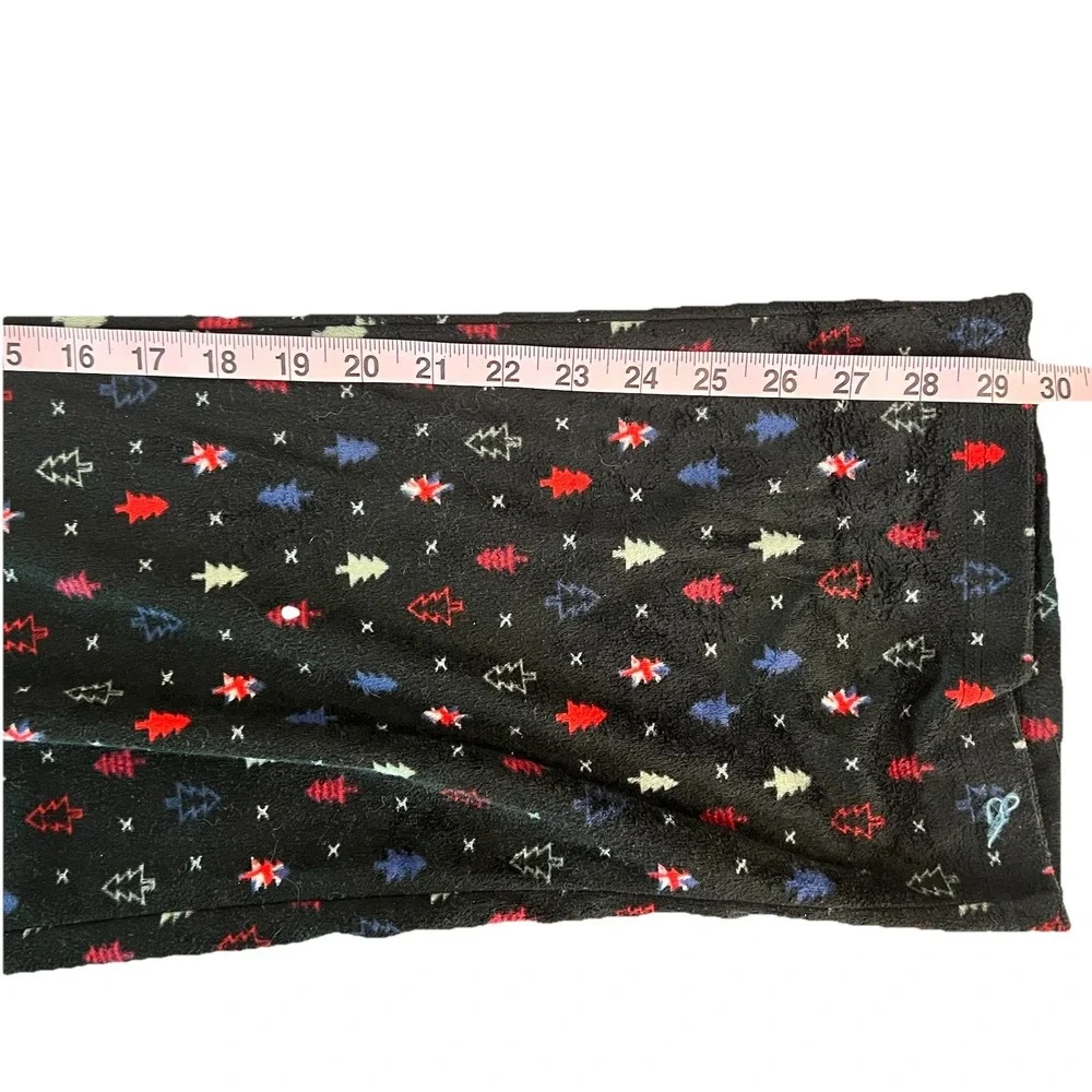 English Laundry Mens XL Pajama Pants Black Fleece Christmas Tree Union Jack Soft